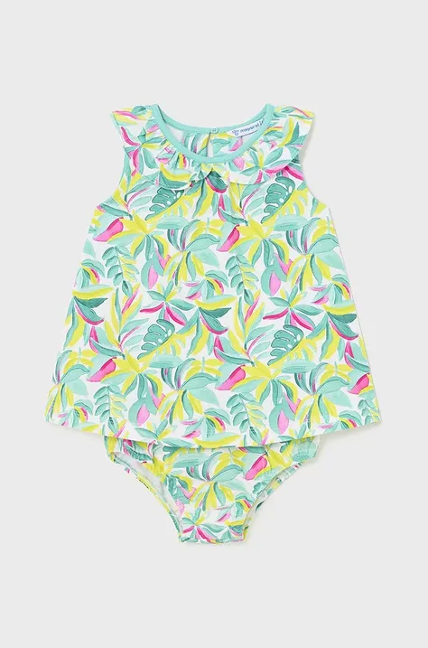 Сукня для немовлят Mayoral колір бірюзовий mini розкльошена