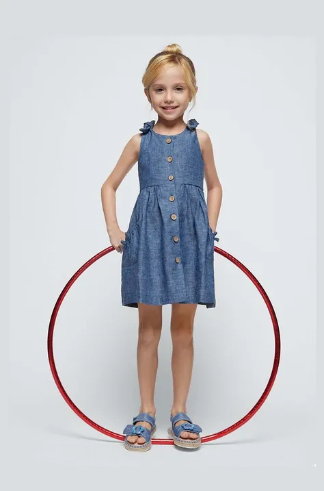 Mayoral vestito di lino bambino/a colore blu