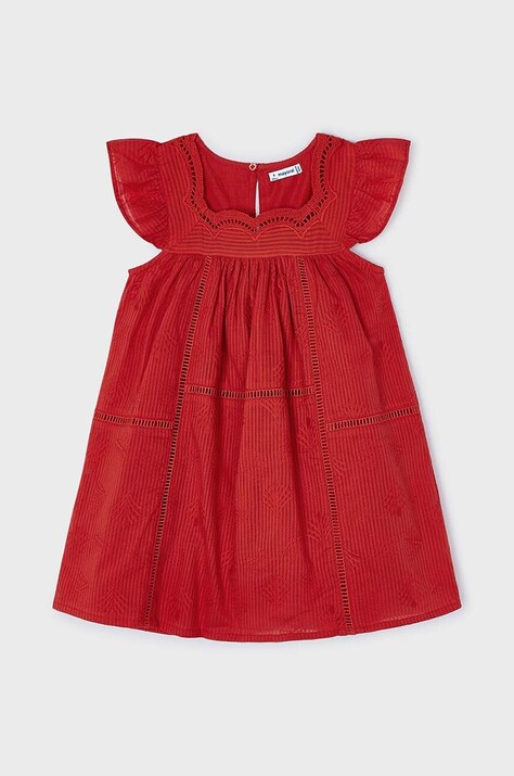 Дитяча бавовняна сукня Mayoral колір фіолетовий mini розкльошена