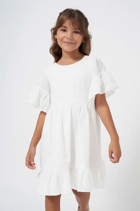 Дитяча сукня Mayoral колір бежевий mini розкльошена
