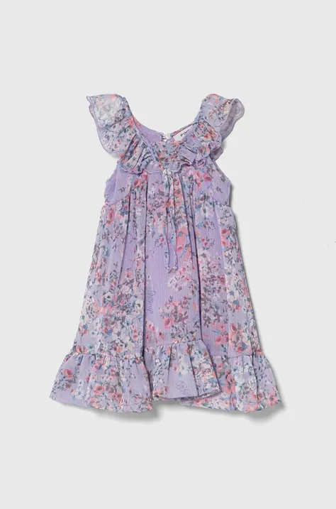 Παιδικό φόρεμα Pinko Up χρώμα: μοβ