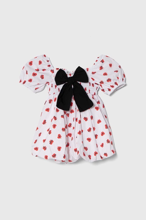Pinko Up rochie fete culoarea alb, mini, evazată