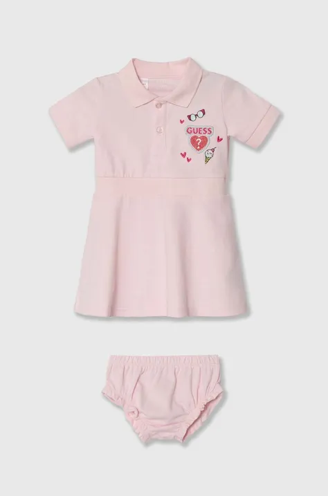 Платье для младенцев Guess цвет розовый mini расклешённая