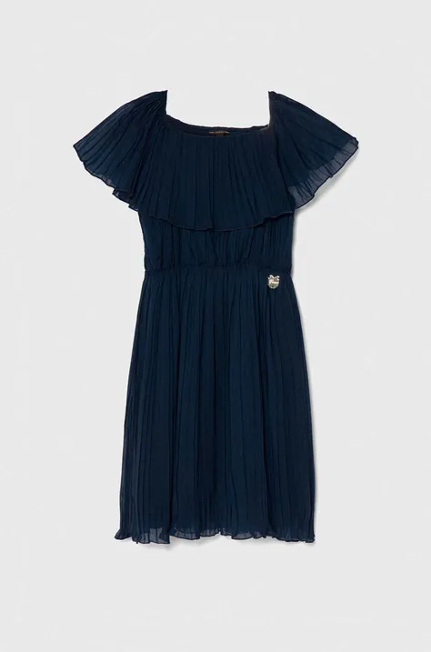 Dječja haljina Guess boja: tamno plava, mini, širi se prema dolje