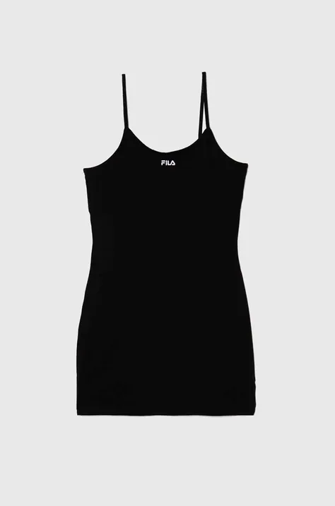 Dječja haljina Fila LANGENBORN boja: crna, mini, ravna