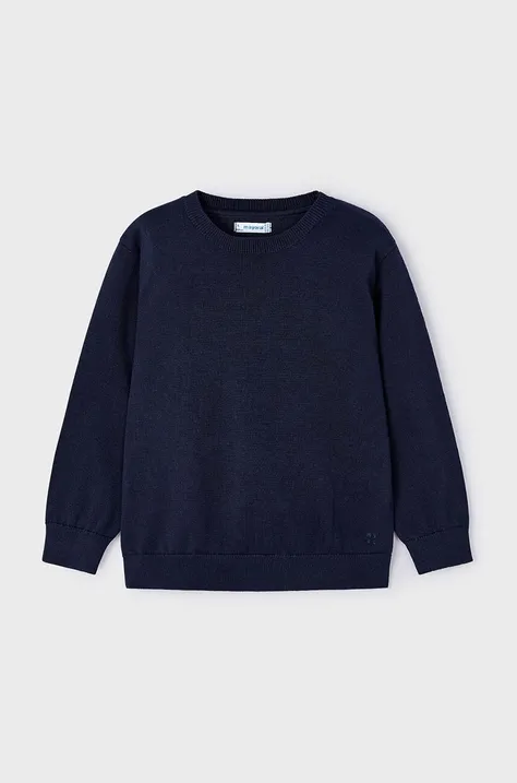 Детский хлопковый свитер Mayoral цвет синий лёгкий