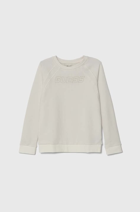 Guess bluza copii culoarea bej, cu imprimeu