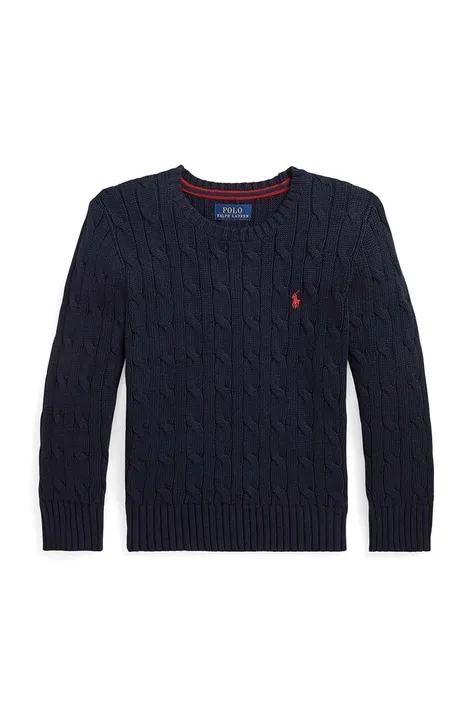 Детский хлопковый свитер Polo Ralph Lauren цвет синий 322702674060