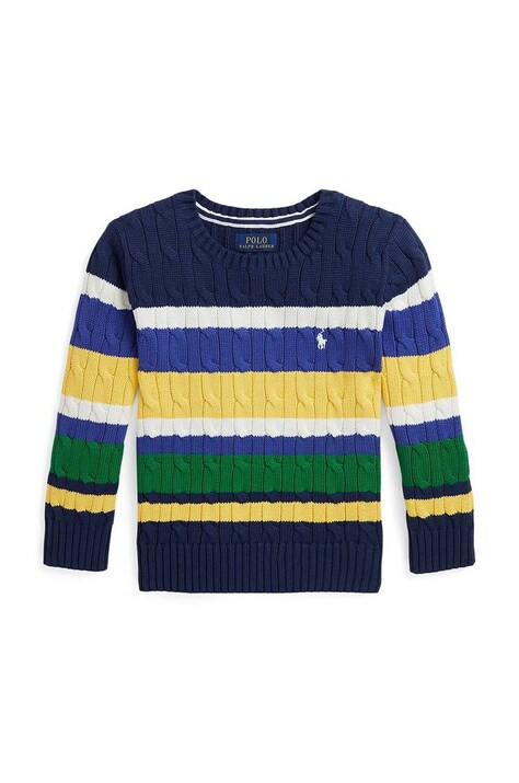 Polo Ralph Lauren pulover de bumbac pentru copii culoarea verde, light, 322941097001