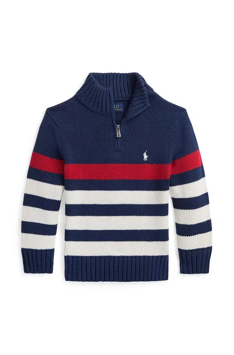 Detský bavlnený sveter Polo Ralph Lauren červená farba, 322941102001