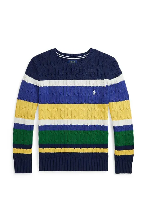 Polo Ralph Lauren sweter bawełniany dziecięcy kolor zielony lekki 323941097001