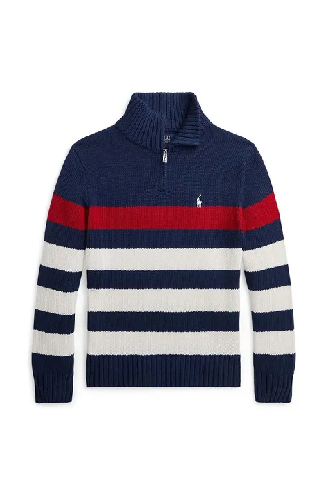 Detský bavlnený sveter Polo Ralph Lauren červená farba, 323941102001