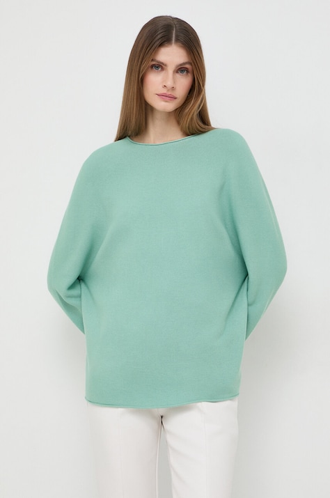 Пуловер Boss Orange дамски в зелено от лека материя 50502868