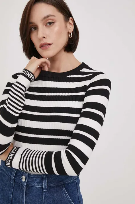 Dkny pulover femei, culoarea negru, light