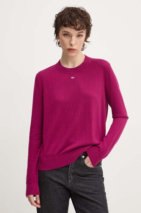 Tommy Jeans pulover femei, culoarea violet, light