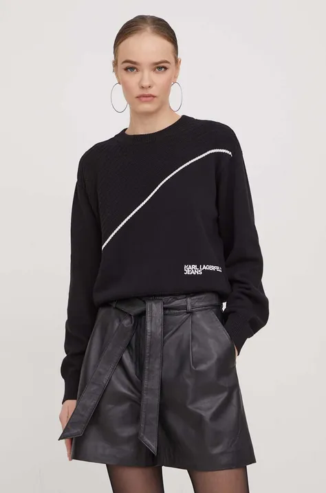 Πουλόβερ Karl Lagerfeld Jeans χρώμα: μαύρο