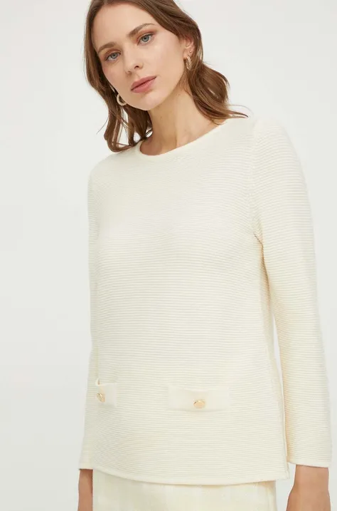 Luisa Spagnoli maglione in lana donna colore beige