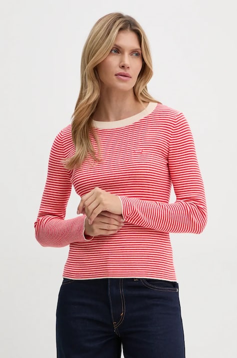 Levi's pulover femei, culoarea rosu