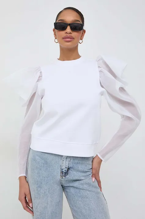 Karl Lagerfeld bluzka damska kolor biały gładka