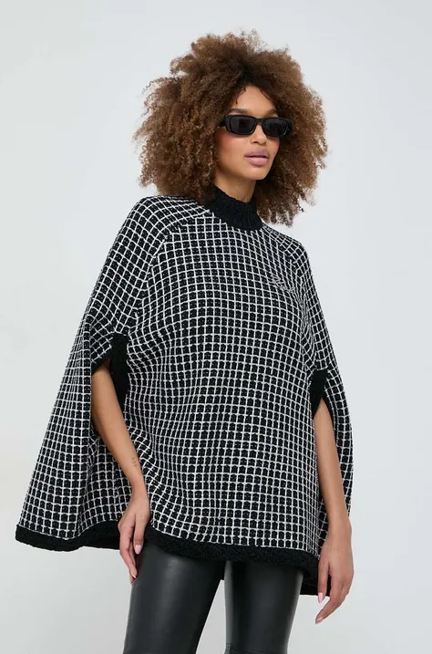 Karl Lagerfeld poncho culoarea negru