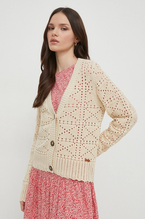 Pepe Jeans cardigan GRACE donna colore beige