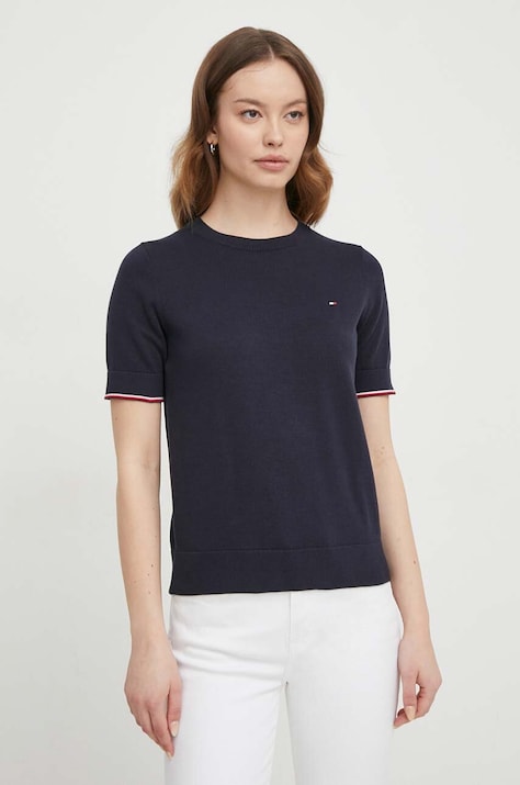 Tommy Hilfiger pulover de bumbac culoarea bleumarin WW0WW38724