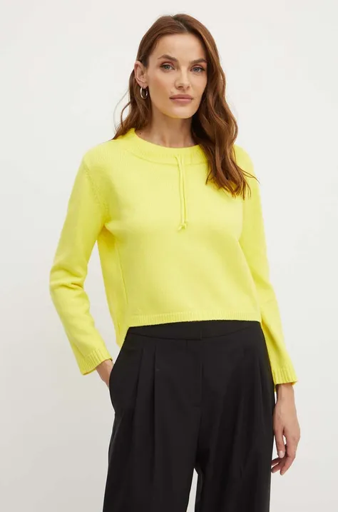 Pulover s dodatkom vune MAX&Co. za žene, boja: žuta, 2416361012200