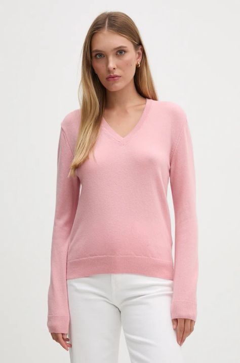 United Colors of Benetton maglione in lana donna colore rosa