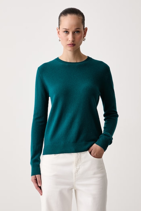United Colors of Benetton Sweter damski wełniany turkusowy 1002D1K01