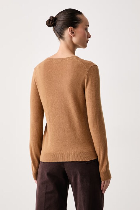 United Colors of Benetton Sweter damski wełniany brązowy 1002D1K01