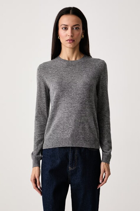 United Colors of Benetton Maglione da donna in lana grigio 1002D1K01