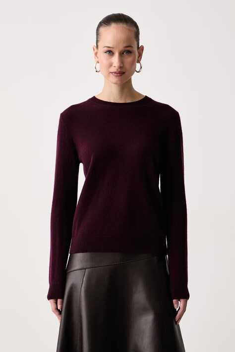 United Colors of Benetton Sweter damski wełniany bordowy 1002D1K01