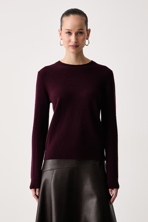 United Colors of Benetton Sweter damski wełniany bordowy 1002D1K01