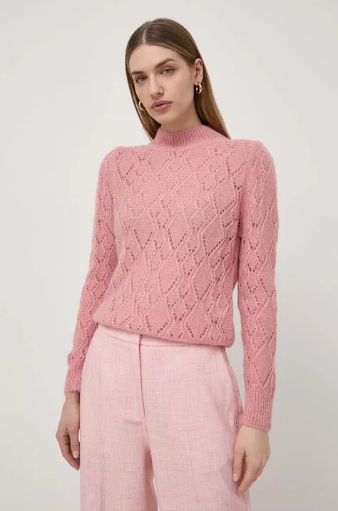 Morgan gyapjúkeverék pulóver női, rózsaszín