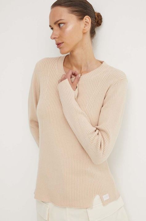 Πουλόβερ με προσθήκη μαλλιού G-Star γυναικεία, χρώμα: μπεζ