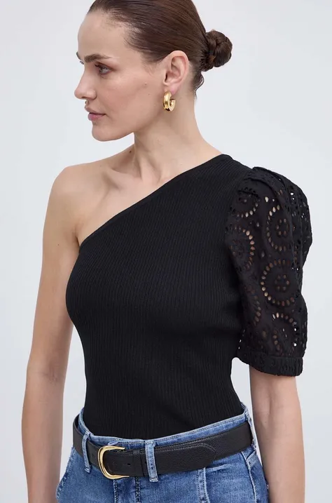 Блузка Morgan MABELA жіноча колір чорний однотонна MABELA