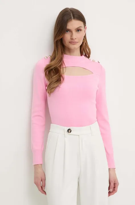 Пуловер Morgan MACKIE дамски в розово от лека материя MACKIE
