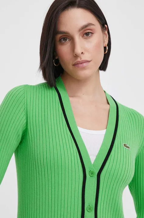 Светр Lacoste жіночий колір зелений легкий