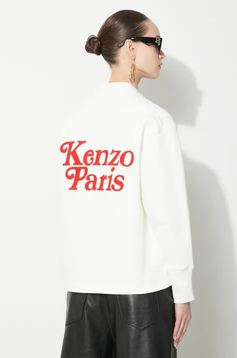 Dukserica Kenzo by Verdy Sweat Cardigan za žene, boja: bijela, s aplikacijom, FE52SW1284ME.02