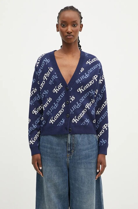 Kenzo cardigan din amestec de lână by Verdy Cardigan culoarea albastru marin, light, FE52CA4603CB.77