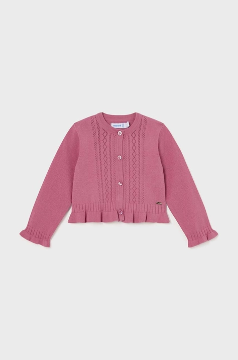 Mayoral cardigan bebe culoarea roz, light