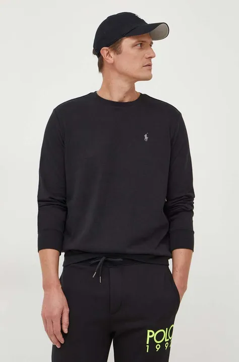 Polo Ralph Lauren bluza męska kolor czarny gładka