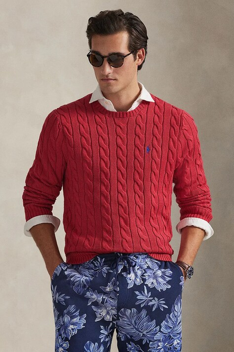 Бавовняний светр Polo Ralph Lauren колір бежевий  710775885