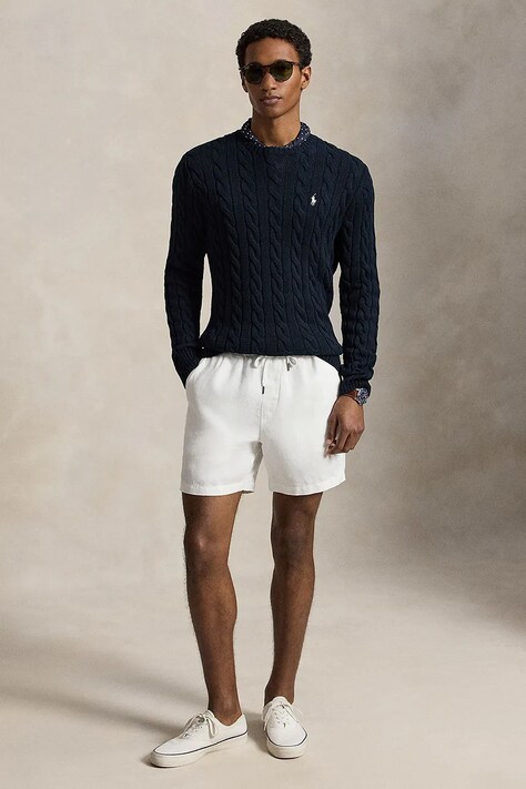 Polo Ralph Lauren sweter męski bawełniany granatowy 710775885