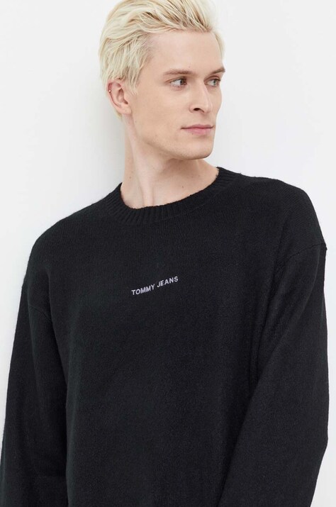 Свитер Tommy Jeans мужской цвет чёрный