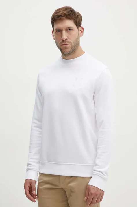 Dukserica Karl Lagerfeld za muškarce, boja: bijela, bez uzorka