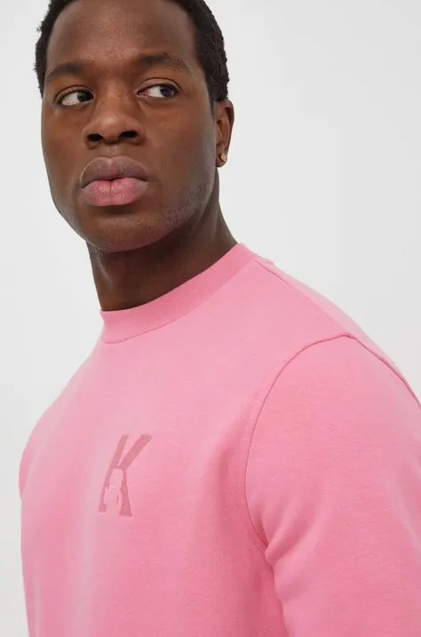 Кофта Karl Lagerfeld мужская цвет розовый однотонная