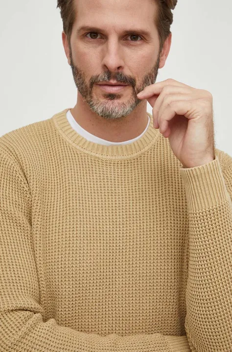 Pepe Jeans sweter bawełniany kolor beżowy
