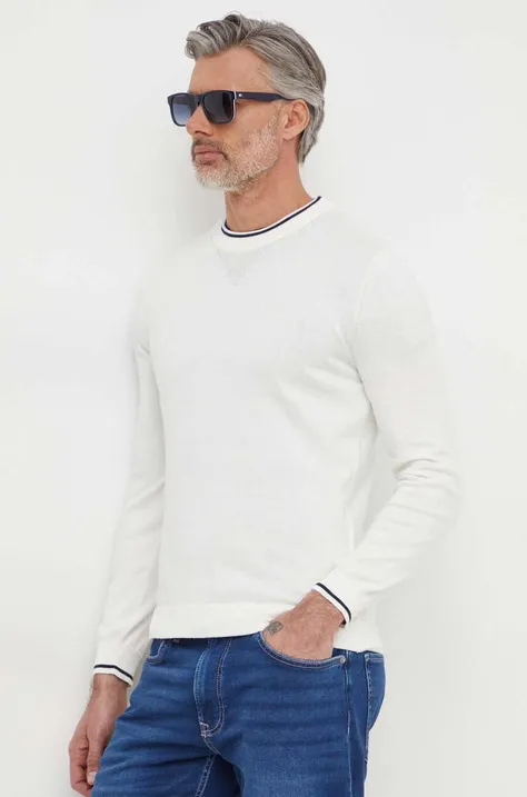 Pepe Jeans sweter bawełniany Mike kolor biały lekki