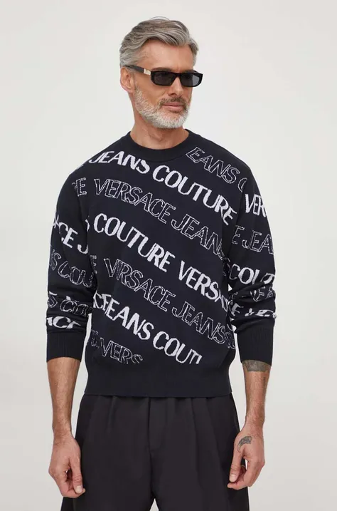 Πουλόβερ Versace Jeans Couture χρώμα: μαύρο